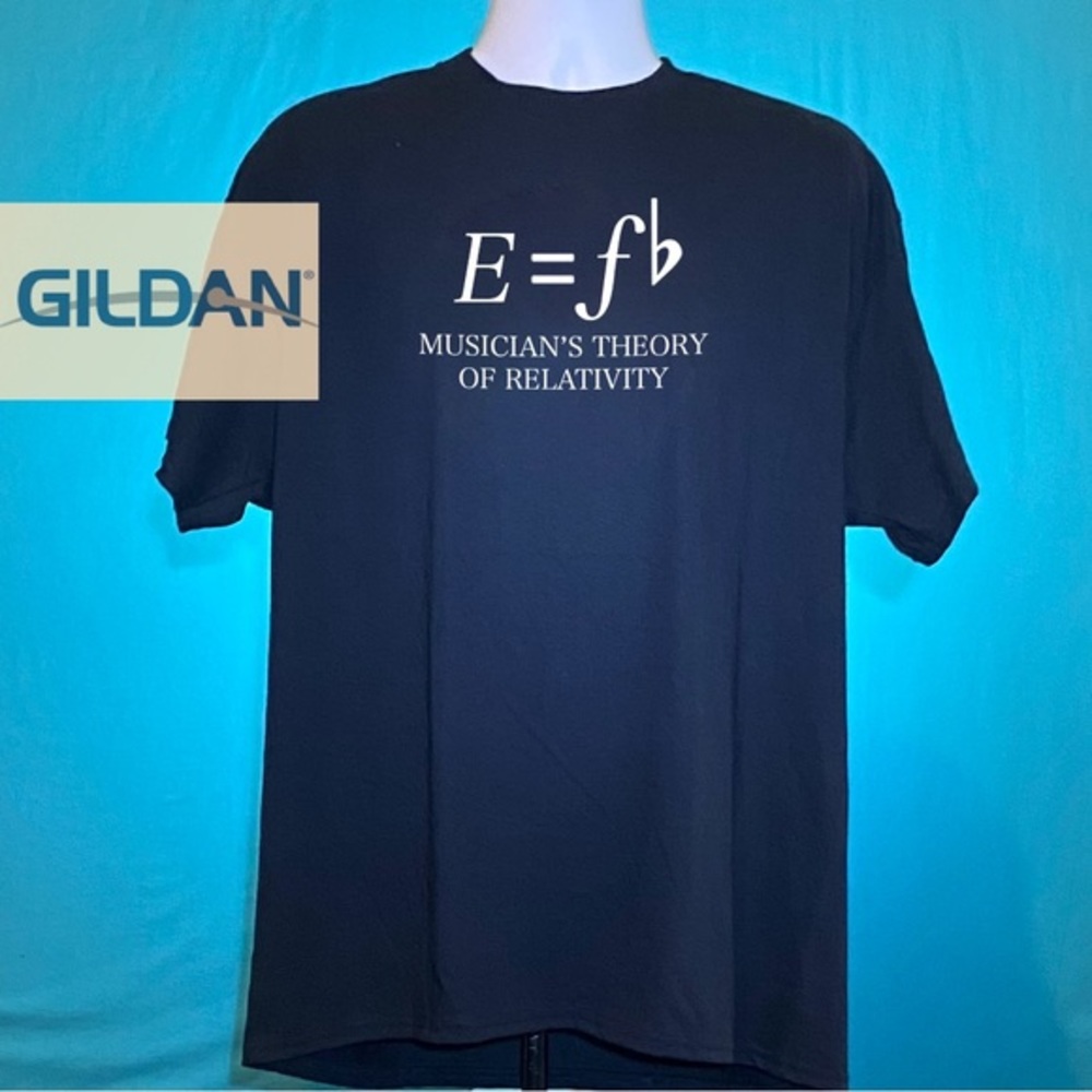 NEW TSHIRT E=Fb Musicians Theory of Relativity